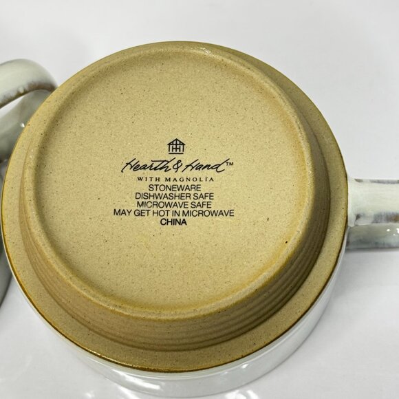 Hearth & Hand Magnolia 10oz Mugs Morning Handsome Beautiful Stoneware Pair of 2 - Picture 5 of 12